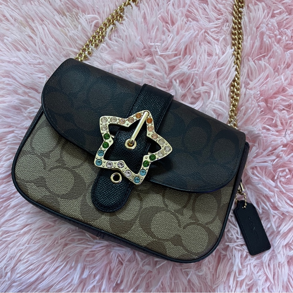 rainbow star coach shoulder bag